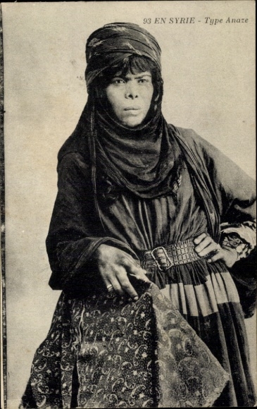 Ak Syrien, Frau in Tracht, Porträt