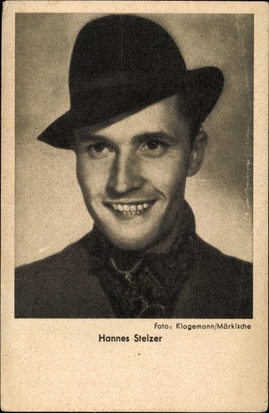 Ak Schauspieler Hannes Stelzer, Portrait, Hut