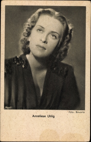 Ak Schauspielerin Anneliese Uhlig, Portrait