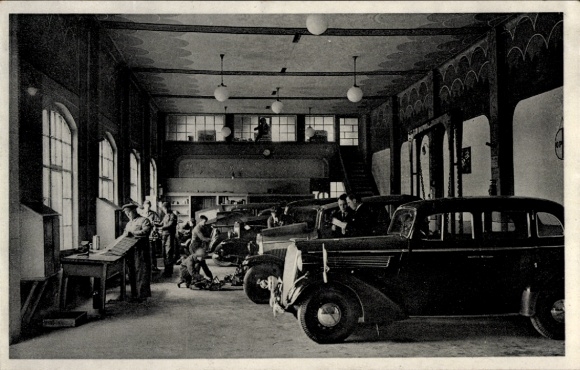 Ak Leopoldshall Staßfurt im Salzlandkreis, Auto Hausmann, Salzwerksstraße 1