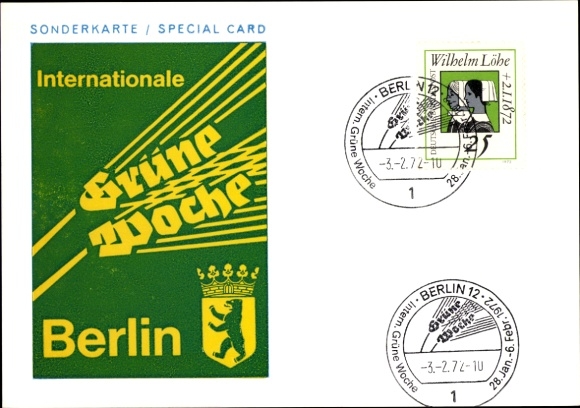 Sonder Ak zur Grünen Woche in Berlin 1974