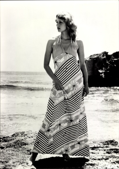 Foto Mode, Strandkleid, Schiesser Bademoden, Frühjahr/Sommer 1975