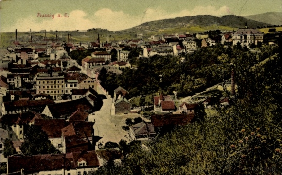Ak Ústí nad Labem Aussig an der Elbe, Gesamtansicht
