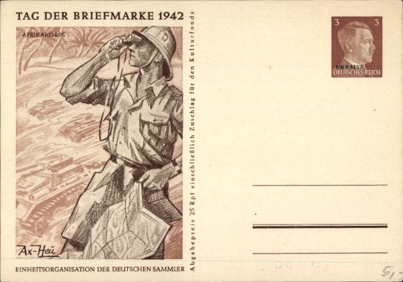Ganzsachen Künstler Ak von Axster Heudtlaß, W., Tag der Briefmarke 1942