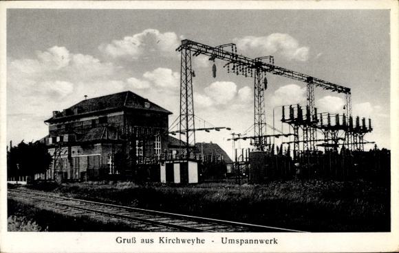 Ak Kirchweyhe Weyhe Niedersachsen, Umspannwerk