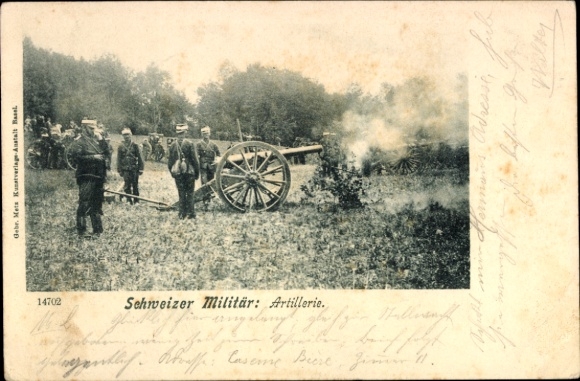 Ak Schweizer Militär, Artillerie, Geschütz