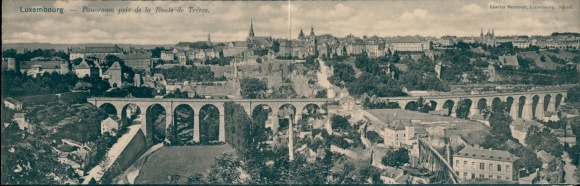 Klapp Ak Luxemburg Stadt, Panorama, Viadukt