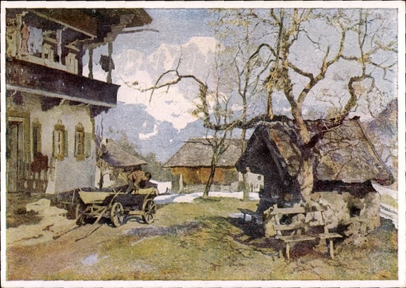 Künstler Ak Kempf Harlenkampf, Um Ostern, HDK 260