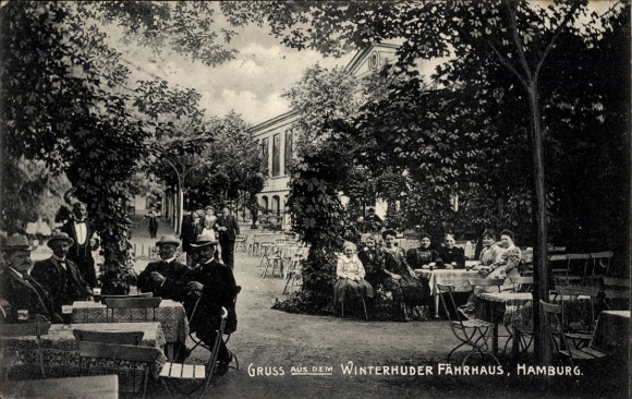 Ak Hamburg Nord Winterhude, Gasthaus Fährhaus