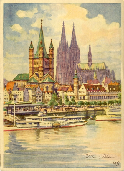 Künstler Menükarte Mfl, Dampfer Monte Rosa, 8. Juni 1932, Speisefolge