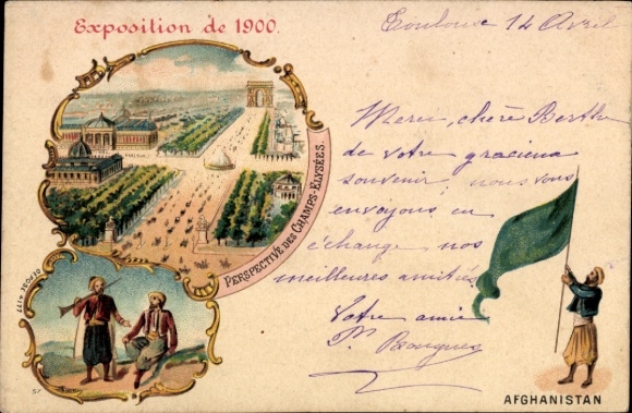 Litho Afghanistan, Weltausstellung Paris 1900, Afghanistan, Chicoree Nouvelle
