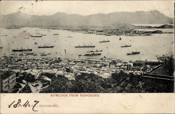 Ak Kowloon Hongkong China, Gesamtansicht