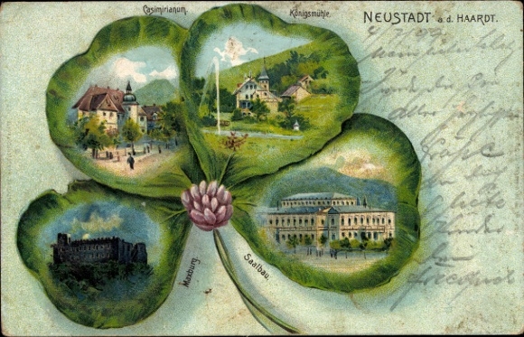 Kleeblatt Litho Neustadt an der Haardt Neustadt an der Weinstraße, Saalbau, Königsmühle