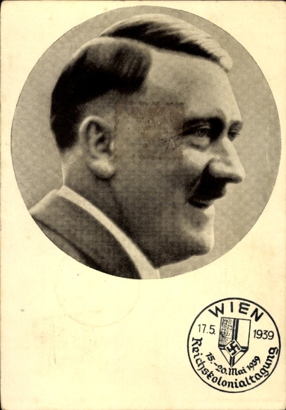 Passepartout Ak Führer und Reichskanzler Adolf Hitler, Portrait, Männer der Zeit Nr. 91