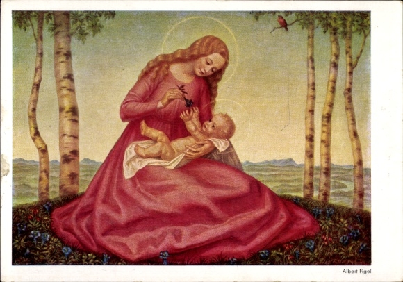 Künstler Ak Figel, Albert, Madonna