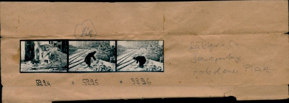 Kontaktabzug Fotos Berlin Tiergarten, 3 Fotos ca. 4x2 cm, Potsdamer Platz Räbiger & Co. Baureportage