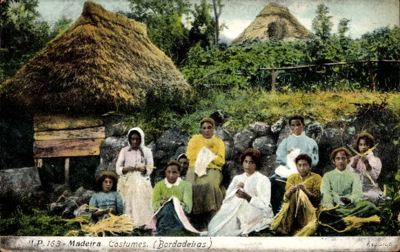 Ak Insel Madeira Portugal, Costumes, Bordadeiras