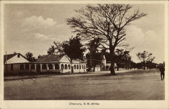 Ak Omaruru Deutsch Südwestafrika Namibia, Straße, Häuser