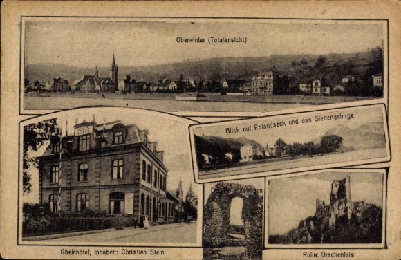 Ak Oberwinter Remagen am Rhein, Ruine Drachenfels, Rolandseck ...
