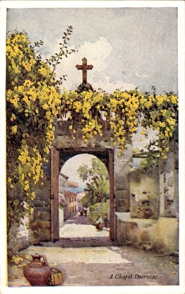 Ak Insel Madeira Portugal, Tor zur Kapelle