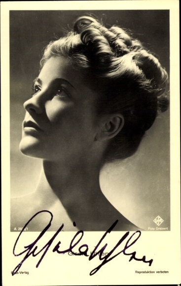 Ak Schauspielerin Gisela Uhlen, Portrait, Autogramm