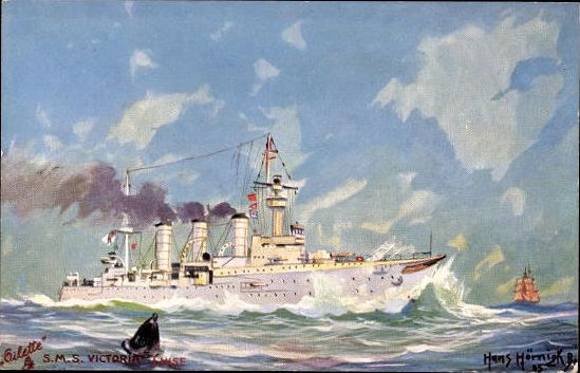 6 Künstler AK im Umschlag Die Deutsche Kriegsflotte II von Hans Hörnigk