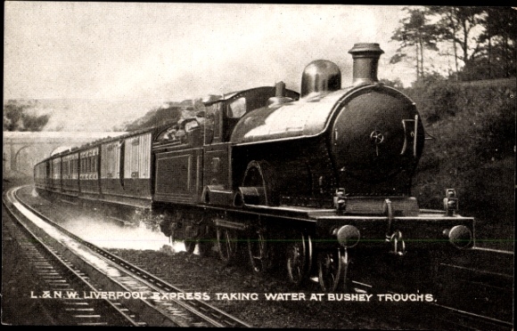 PC Liverpool Express taking water at Bushey Troughs