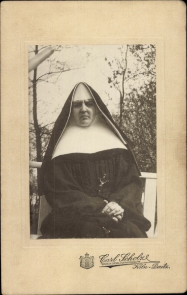 Kabinett Foto Portrait einer Ordensschwester