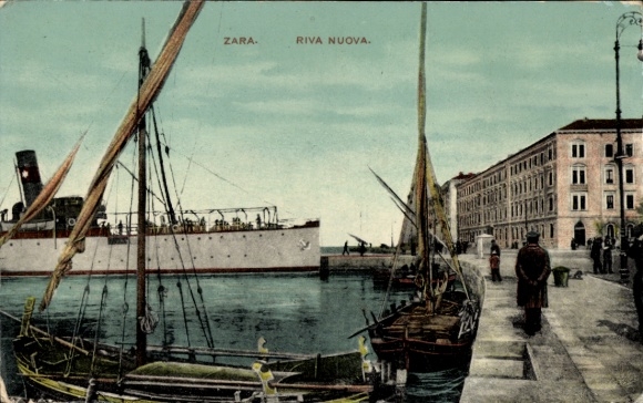 Ak Zadar Zara Kroatien, Hafen