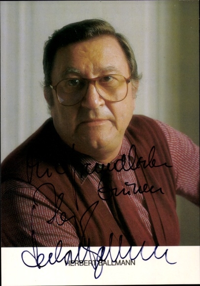 Ak Schauspieler, Regisseur Herbert Ballmann, Portrait, Autogramm