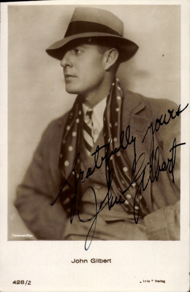 Ak Schauspieler John Gilbert, Portrait, Autogramm