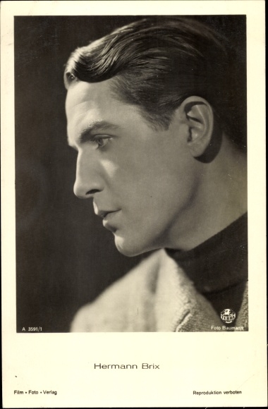 Ak Schauspieler Hermann Brix, Profilansicht