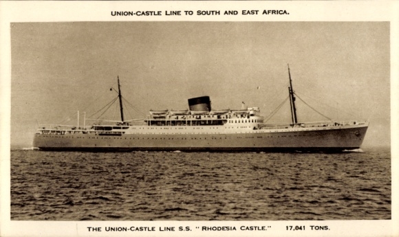 Ak Dampfer SS Rhodesia Castle, Union Castle Line