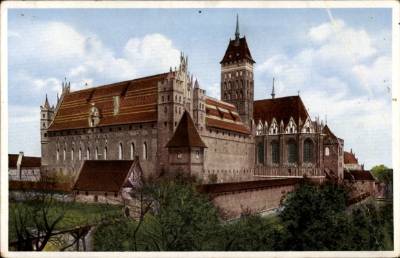 Ak Marienburg Malbork Westpreußen, Schloss, Ordensburg