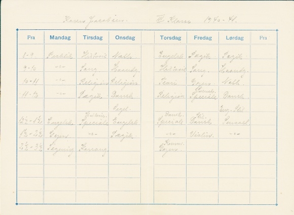 Stundenplan Reklame, Lauritz Smith´s Boghandel Haslev