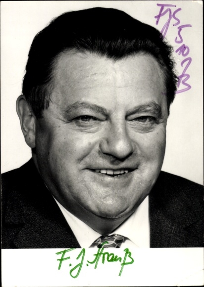 Ak Politiker Franz Josef Strauß, Autogramm