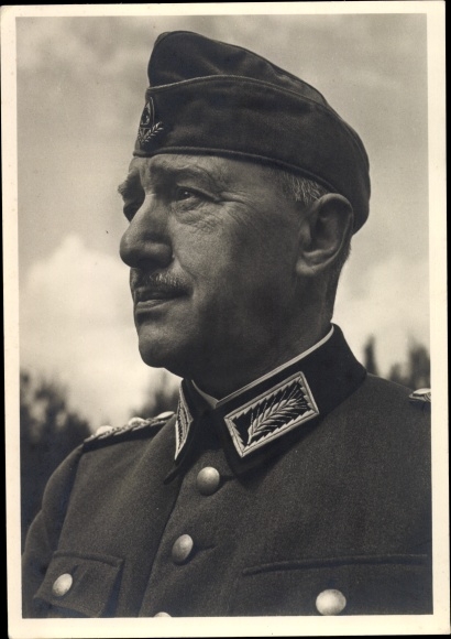 Ak Reichsarbeitsführer Konstantin Hierl, Portrait, RAD, Kragenspiegel