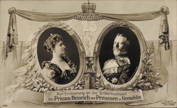 Passepartout Ak Prinz Heinrich von Preußen, Prinzessin Irene von Hessen-Darmstadt