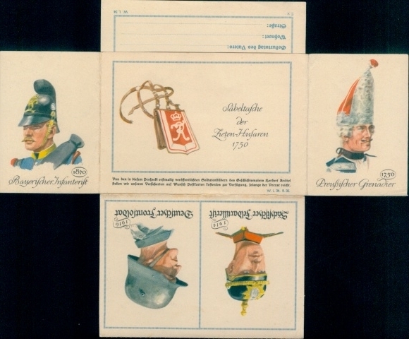Klapp Ak Deutsche Soldaten, Bayerischer Infanterist, Preußischer Grenadier, Werbung, Versicherung