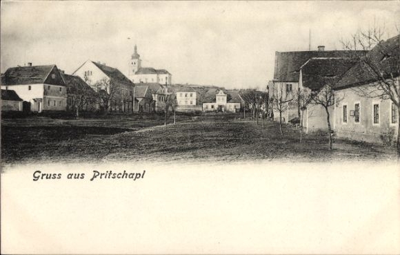 Ak Přečaply Pritschapl Údlice Eidlitz Region Aussig, Straßenpartie