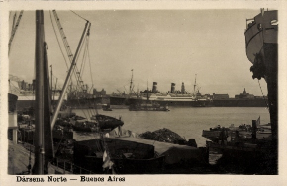 Ak Buenos Aires, Argentina, Darsena Norte