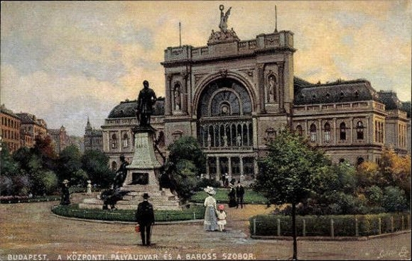 6 Künstler AK im Umschlag Budapest Ungarn, von Noel Beraud