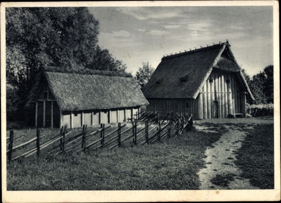 Ak Radolfzell am Bodensee, Bauernhof der jüngeren Steinzeit, Freilichtmuseum  Bodensee
