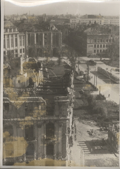 Original Foto Berlin, Potsdamer Platz, Panoramablick vom Columbushaus, um 1945/46