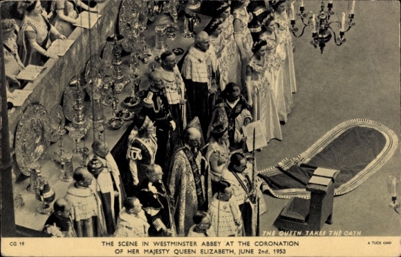 PC Scene in Westminster Abbey at the Coronation of Queen Elizabeth, 1953