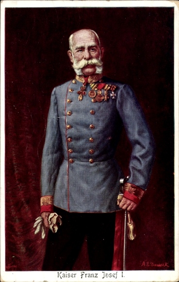Künstler Ak Kaiser Franz Josef I., Porträt