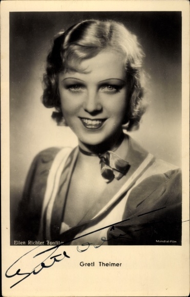 Ak Schauspielerin Gretl Theimer, Portrait