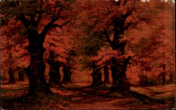 Künstler Ak Hoy, Walter, Herbst