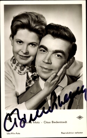Ak Schauspieler Johanna Matz und Claus Biederstaedt, Es wird alles wieder gut, Autogramm