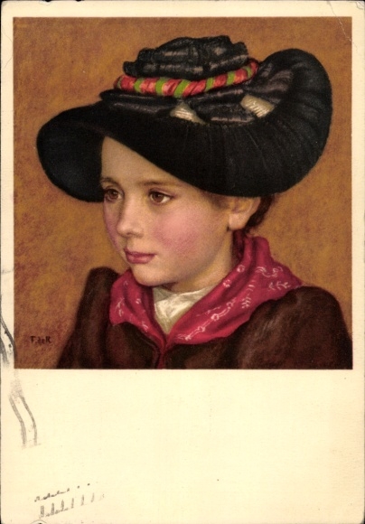 Künstler Ak de Ribaupierre, François, Mädchen aus Evolena